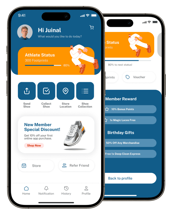 Dirty Feet App Mockup